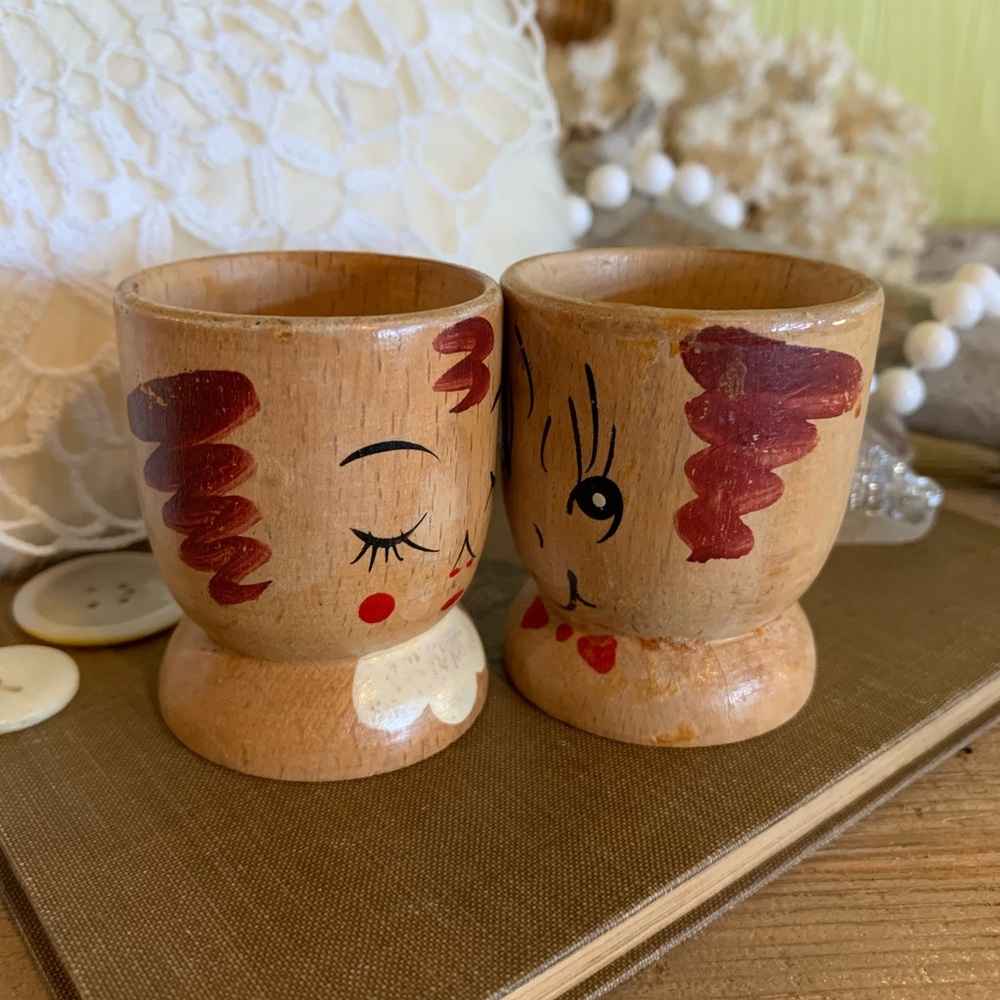 Vintage Wooden Egg Cups 🥚 - Picture 7 of 7